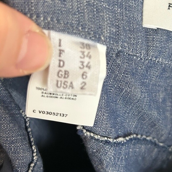 Philosophy Blue Denim High Rise Straight Leg Boho Jeans with Frayed Hem Size 2 - Picture 4 of 7